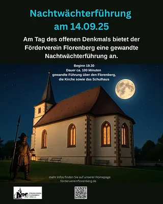Nachtwächetrführung am Florenberg 14.09.2025 19.30 Uhr