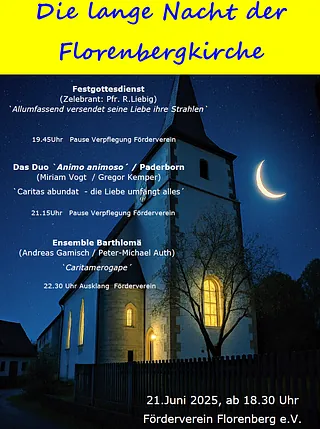 Die Lange Nacht der Florenbergkirche 21.06.2025 18.30 Uhr