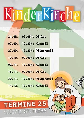 Kinderkirche Termine 2. Halbjahr 2025