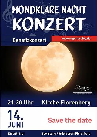 Gesangverein Loreley - Mondklare Nacht Konzert 14.06.2025 21.30 Uhr