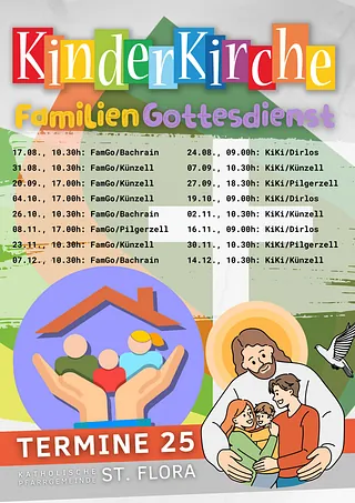 Familiengottesdienste 2. Halbjahr 2025